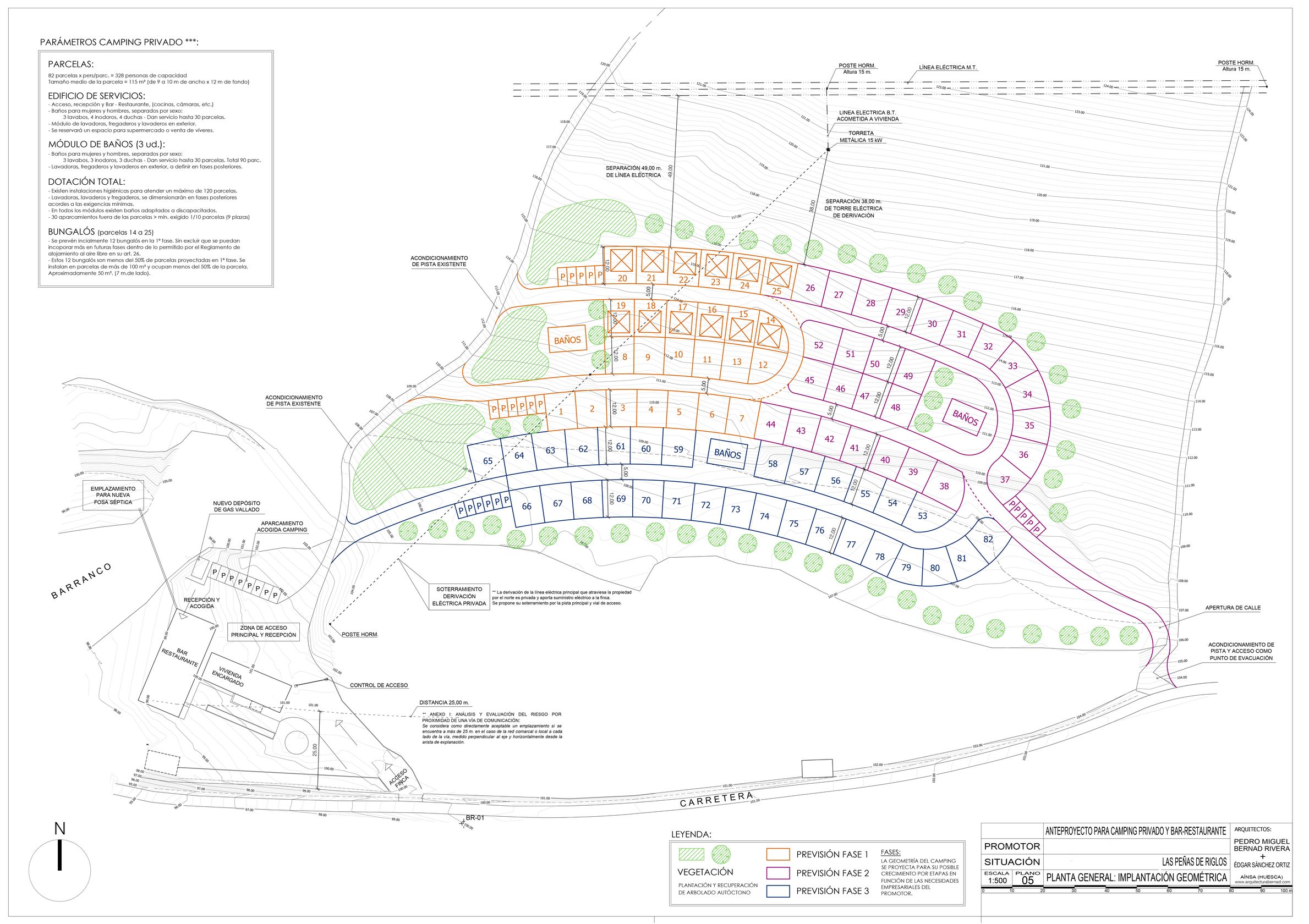 Anteproyecto para camping en suelo no urbanizable