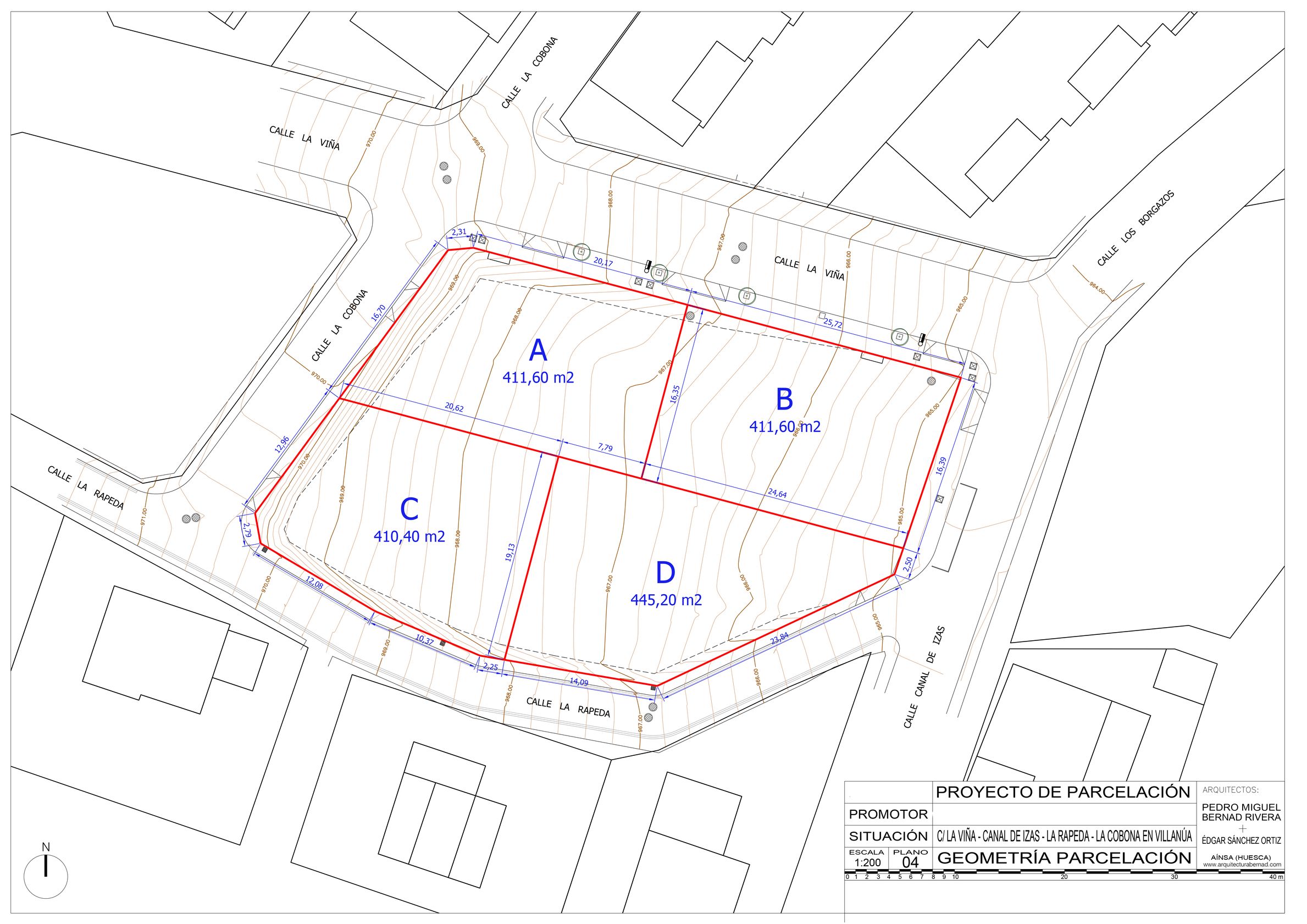 Proyecto de parcelación en Villanúa